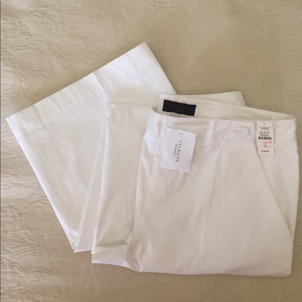 Talbots White Cotton Pants