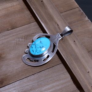925 & Faux Turquoise Pendant