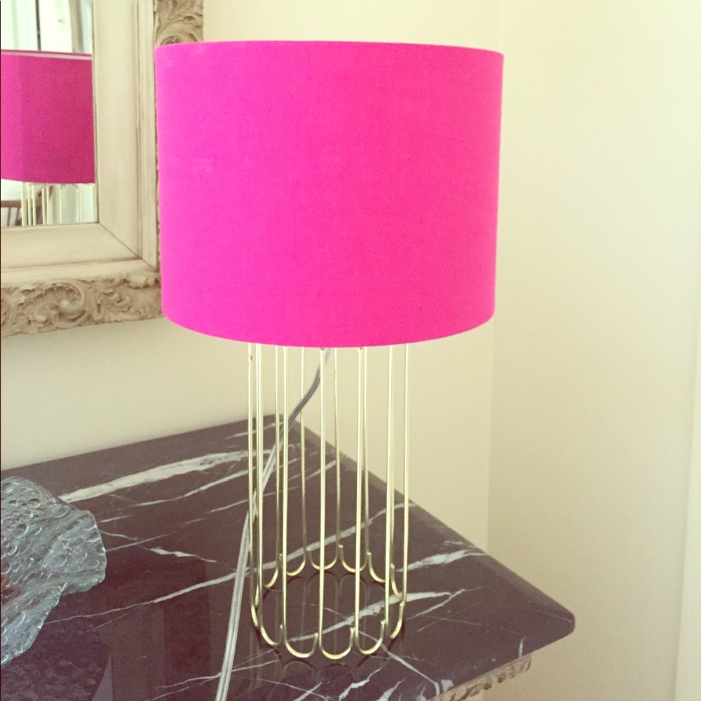 Pink and gold lamp