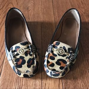 🎉 Calf hair leather cheetah loafers