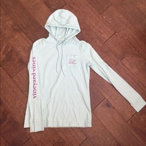XXS Mint Vineyard vines Long sleeve hoodie tee