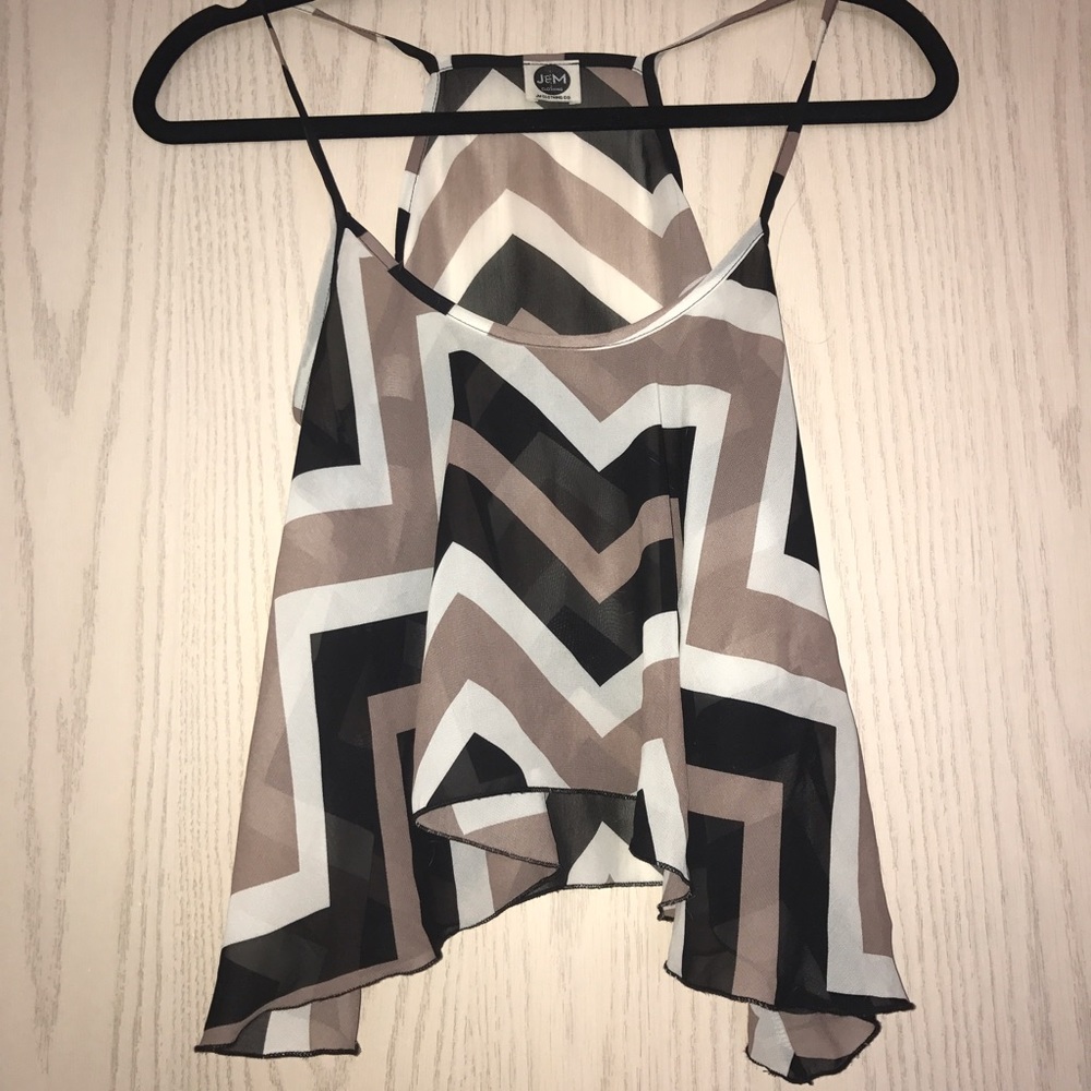 Sheer Chevron Racerback