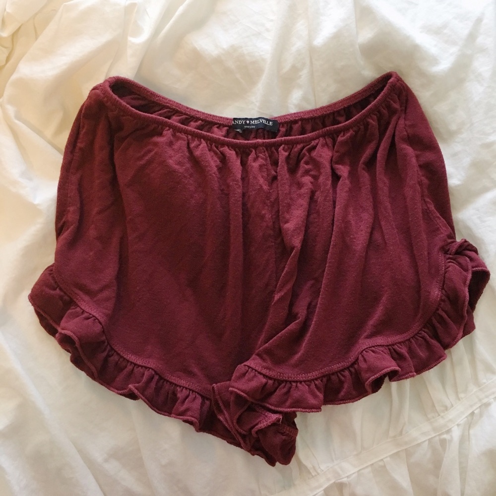 Burgundy Brandy Melville Vodi Shorts