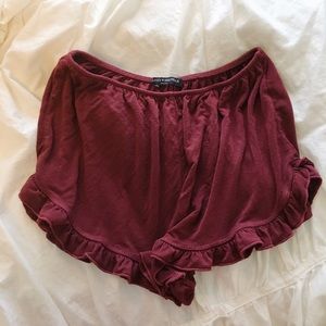 Burgundy Brandy Melville Vodi Shorts