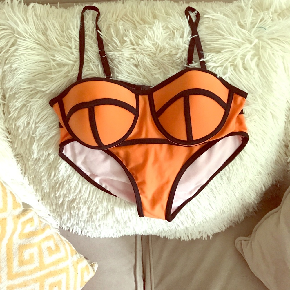 Orange neoprene bikini BRAND NEW!!!