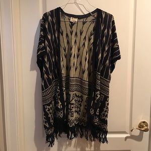 A short sleeve cardigan