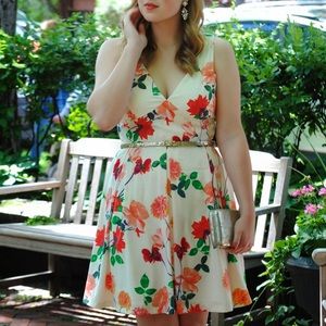 BB Dakota floral fit and flare dress