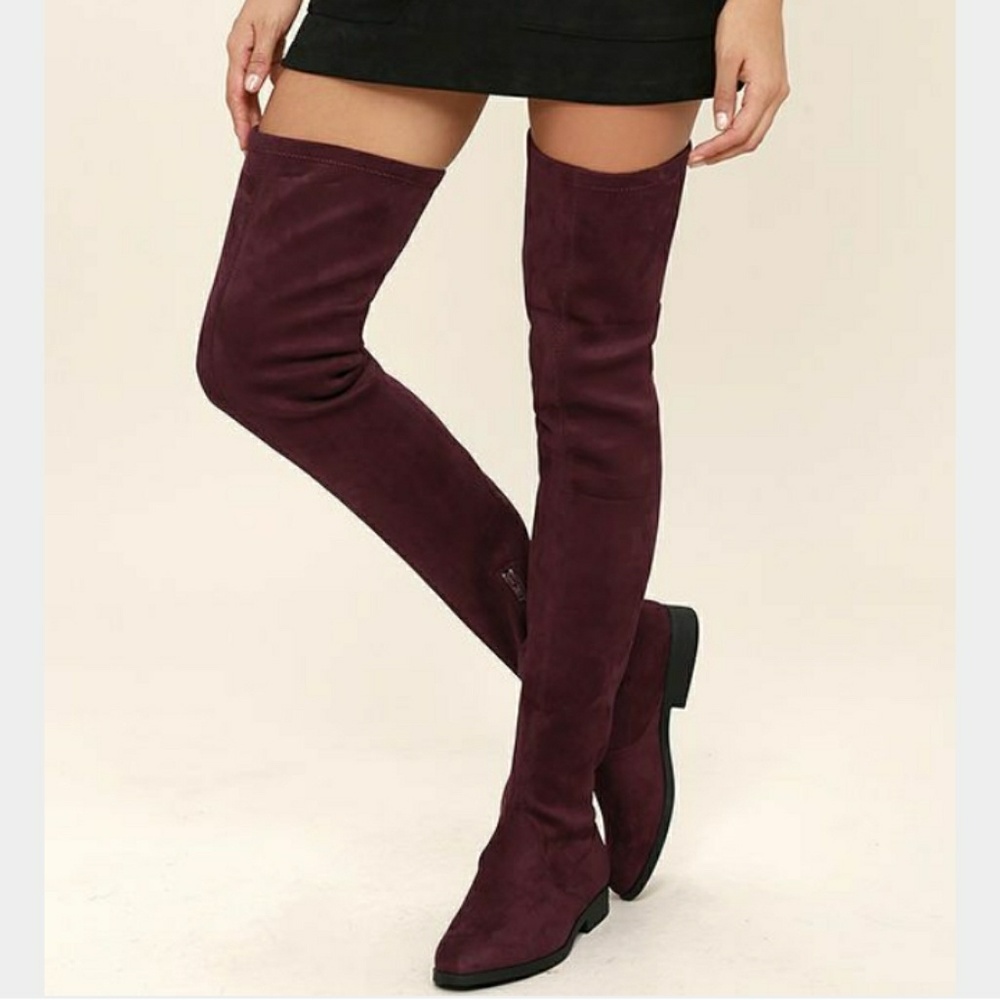 Over the knee / Thigh high stretch fitted flats