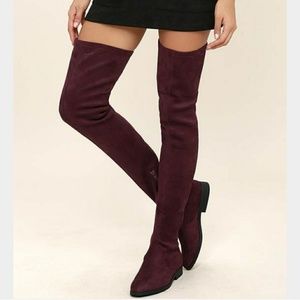 Over the knee / Thigh high stretch fitted flats