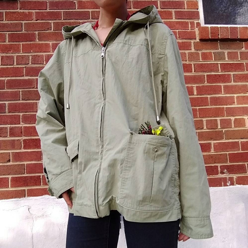 Mint green hooded jacket