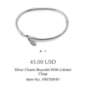 Pandora Sterling Silver Charm Bracelet