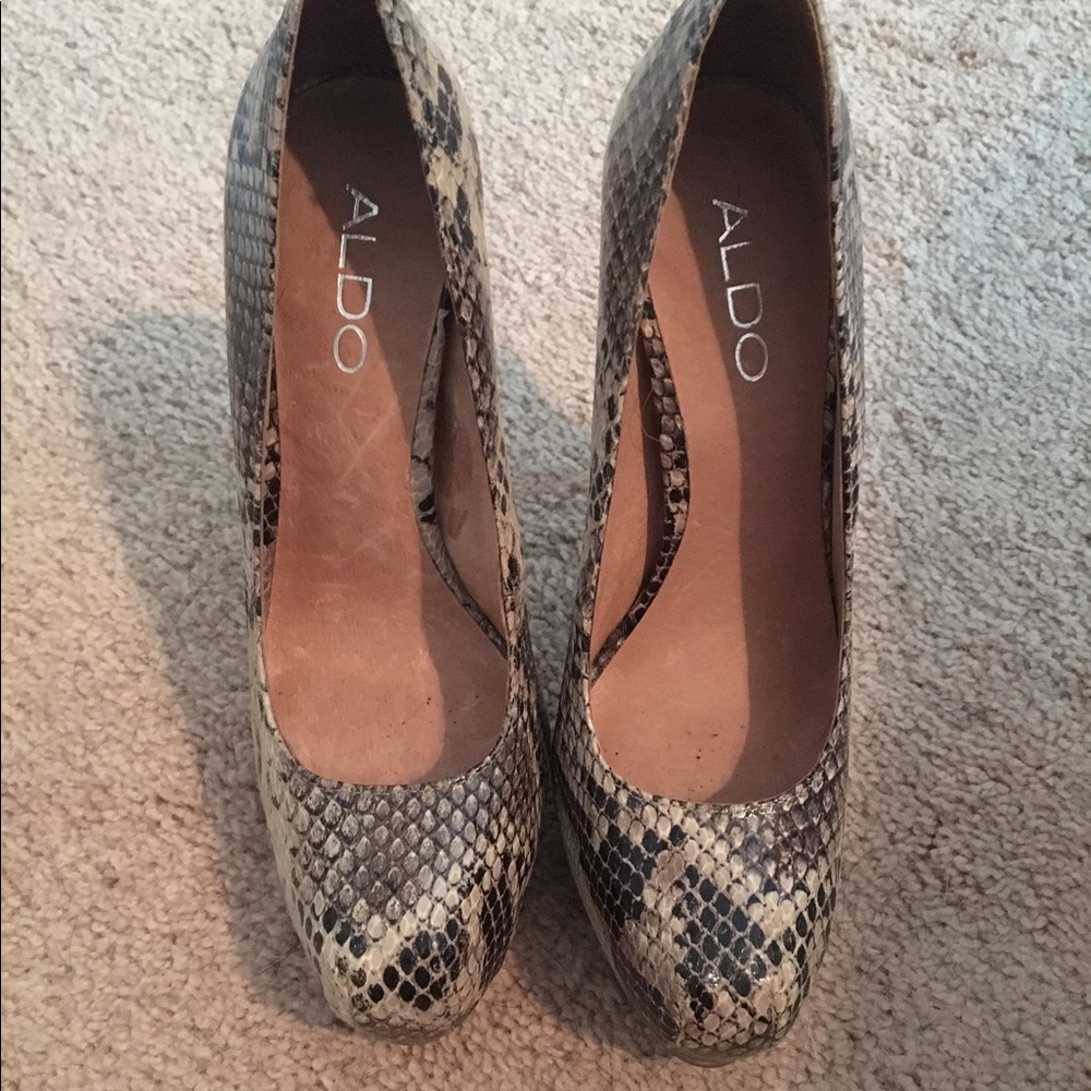 Snakeskin Aldo Pumps