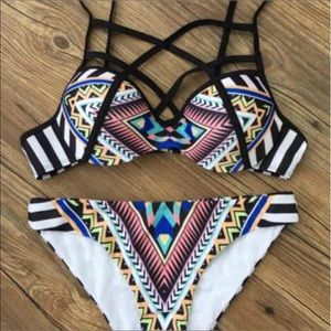 Tribal Print Bikini - 2 Piece Swimsuit