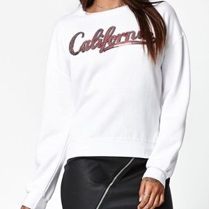 PacSun California Sequined Crew Neck Sweatshirt