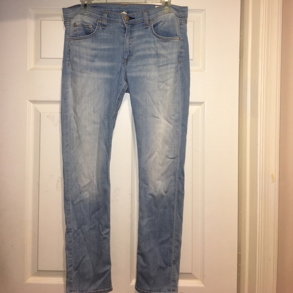 Rag & Bone Jean Light Wash Stretch Capri Jeans