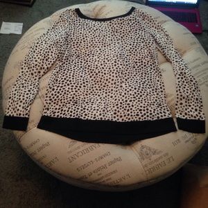 Loft black and white blouse size XS