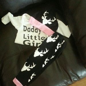 Daddy's Little Girl matching outfit with hat