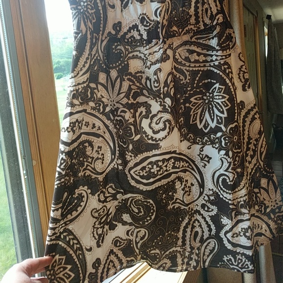 Last chance! Style & Co. Shoulder-tie Dress in Cocoa Paisley - Picture 3 of 6