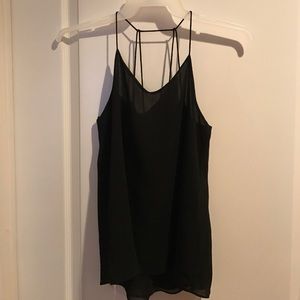 A flowy black tank