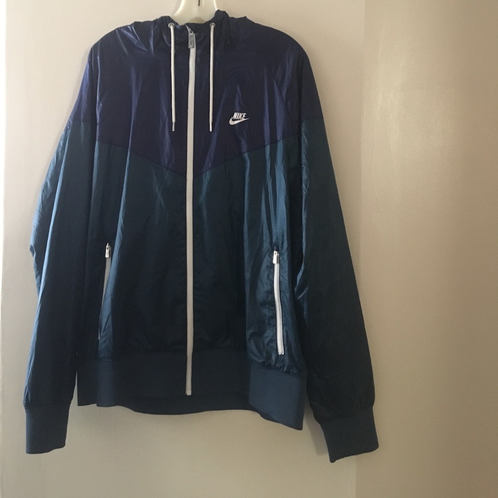 Nike windrunner jacket blue and teal