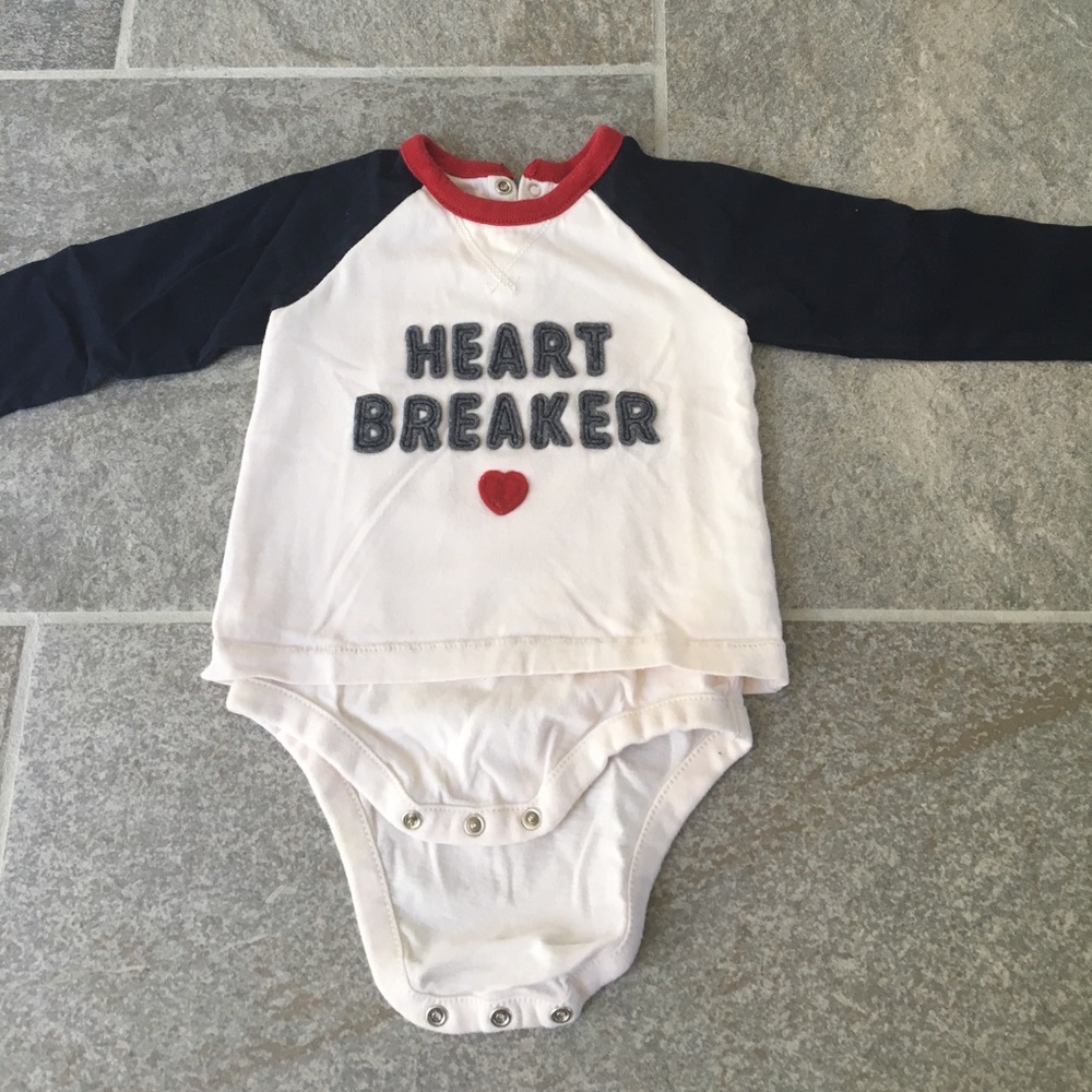 Baby Gap- boys "heart breaker" long sleeved shirt