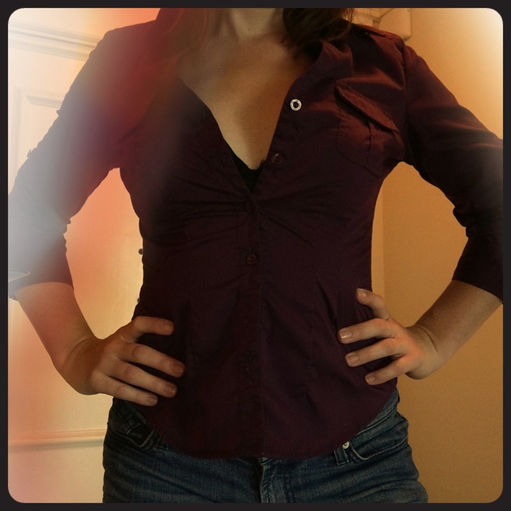 Purple Button Down Shirt