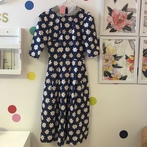 Handmade fit and flare with gold collar