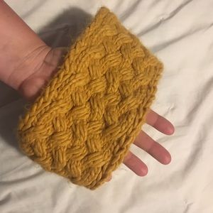 Mustard color knitted headband