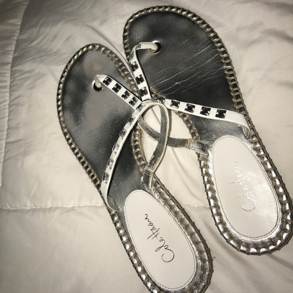Silver sandals