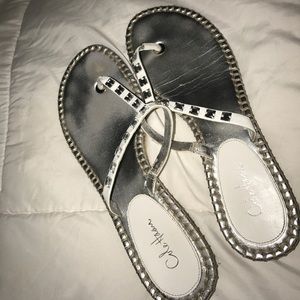 Silver sandals