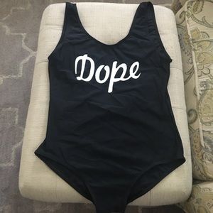 Dope one-piece bathing suit
