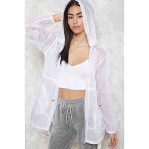 Sheer Hooded Windbreaker