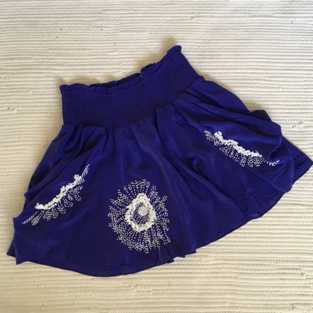 Anthropologie Silk Skirt