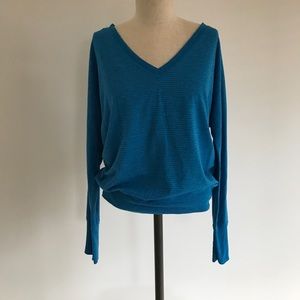 Blousy cotton v neck top