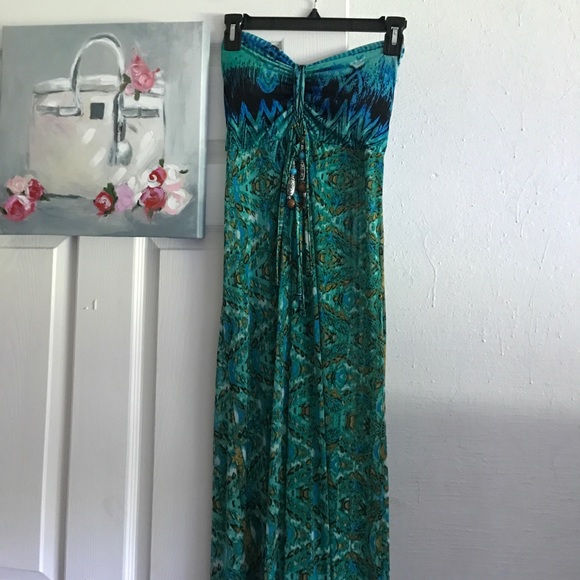 Tropical, print  maxi dress - Picture 1 of 2