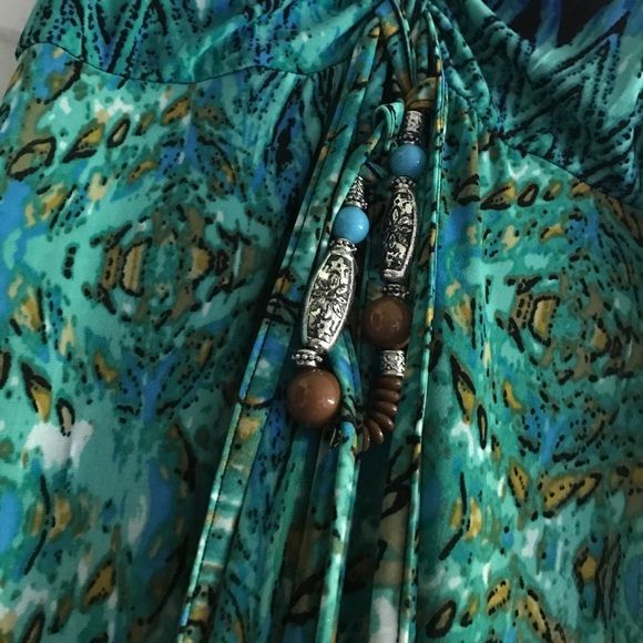 Tropical, print  maxi dress - Picture 2 of 2