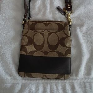 Genuine coach brown leather handbag