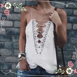 ✨AVAILABLE ✨Lace Up Tank
