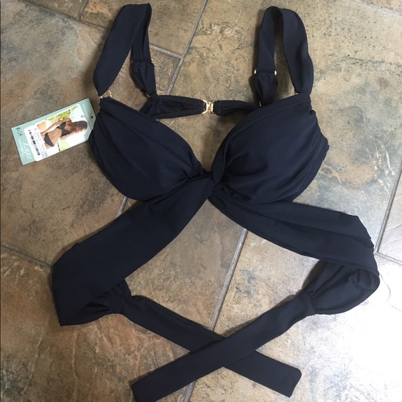 Mon Sheri Twist Wrap with Push-up Swimsuit Top - Picture 2 of 3