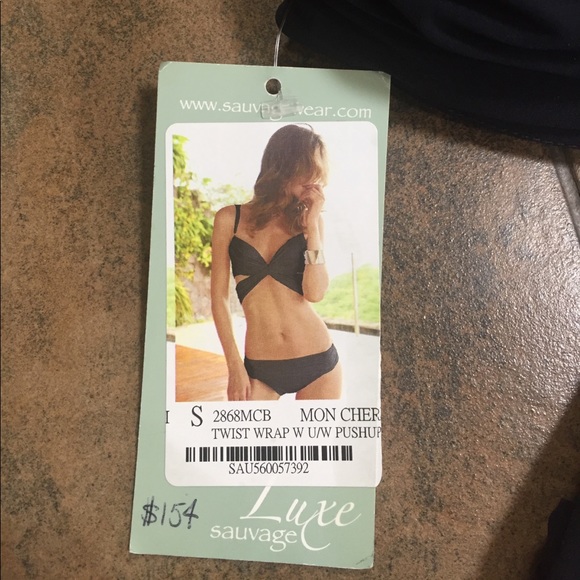 Mon Sheri Twist Wrap with Push-up Swimsuit Top - Picture 3 of 3