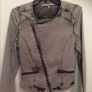 Rocker chic grey denim