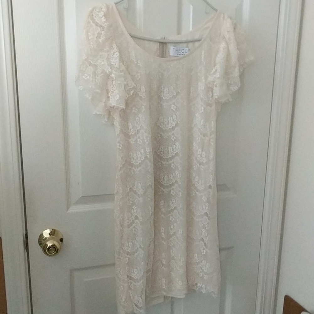 Cream colored lace dress