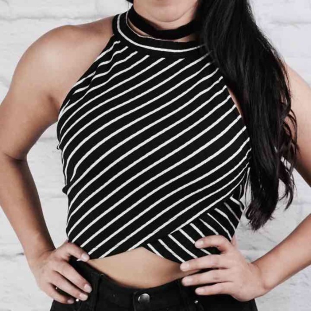 Criss cross crop top