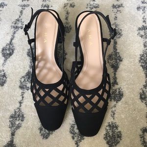 Zara Trafaluc mid-heeled block pumps