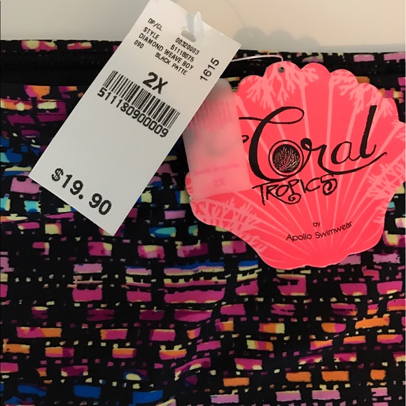 Colorful Pattern swim bottom - Picture 3 of 4