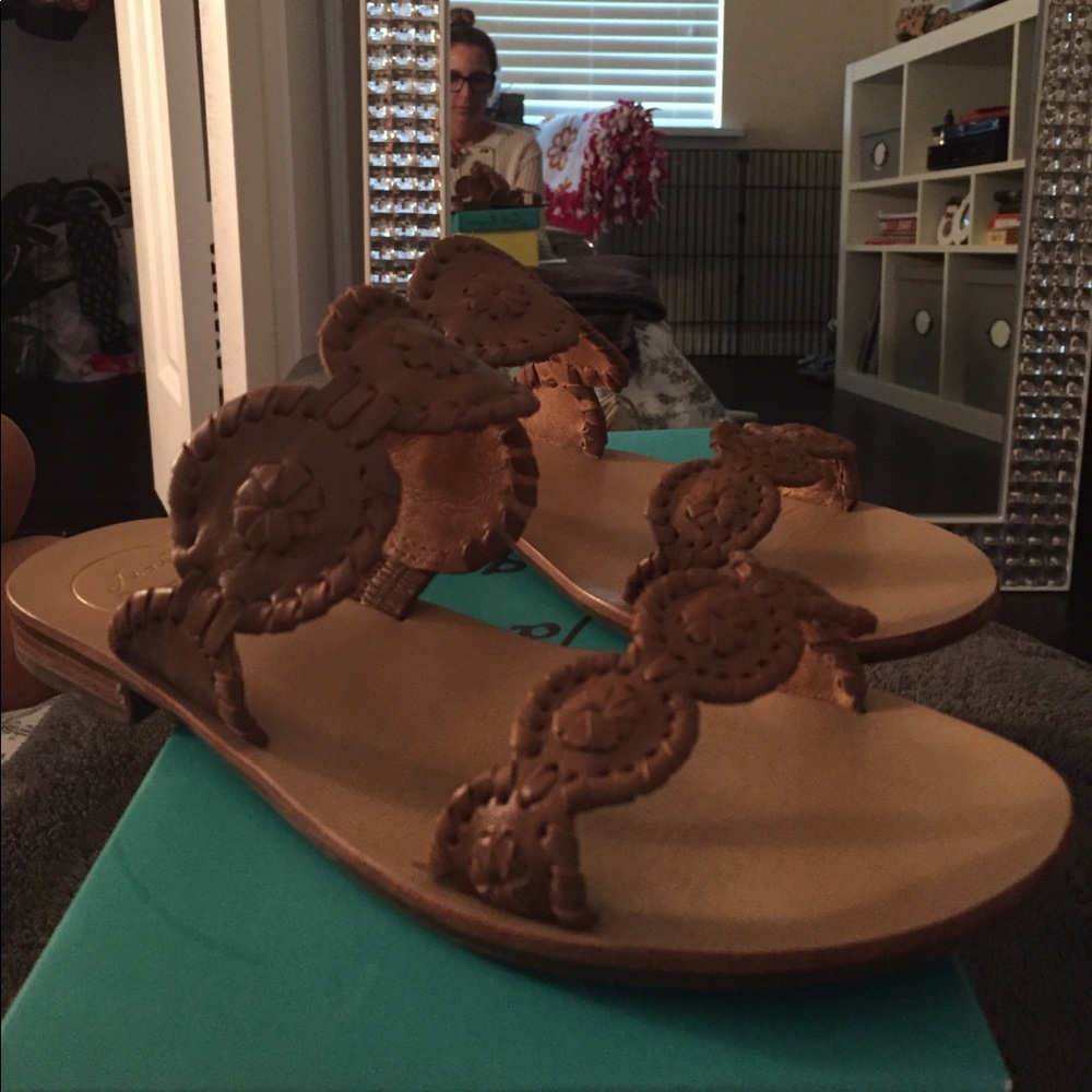 Jack Rogers Lauren Sandal. Color Cognac. Size 7.