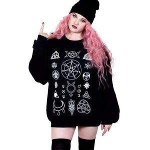2XL Witch Symbols Sweatshirt