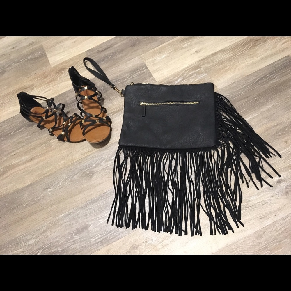 Shiraleah black fringe bag from Stitchfix