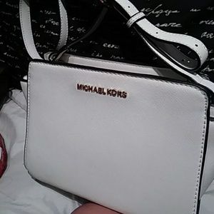 White handbag