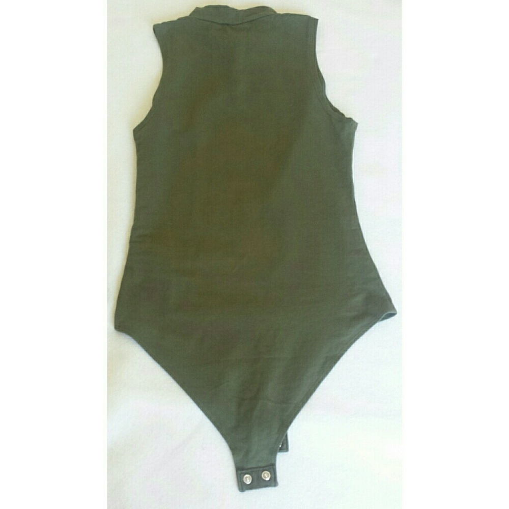 Black and Olive Forever 21 Body Bodysuits - Picture 4 of 5
